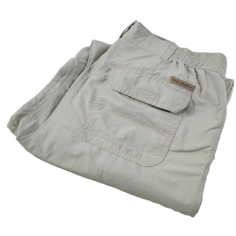 Royal Robbins Women's 14 Convertible Pants Shorts Stretch Outdoor Hiking Beige